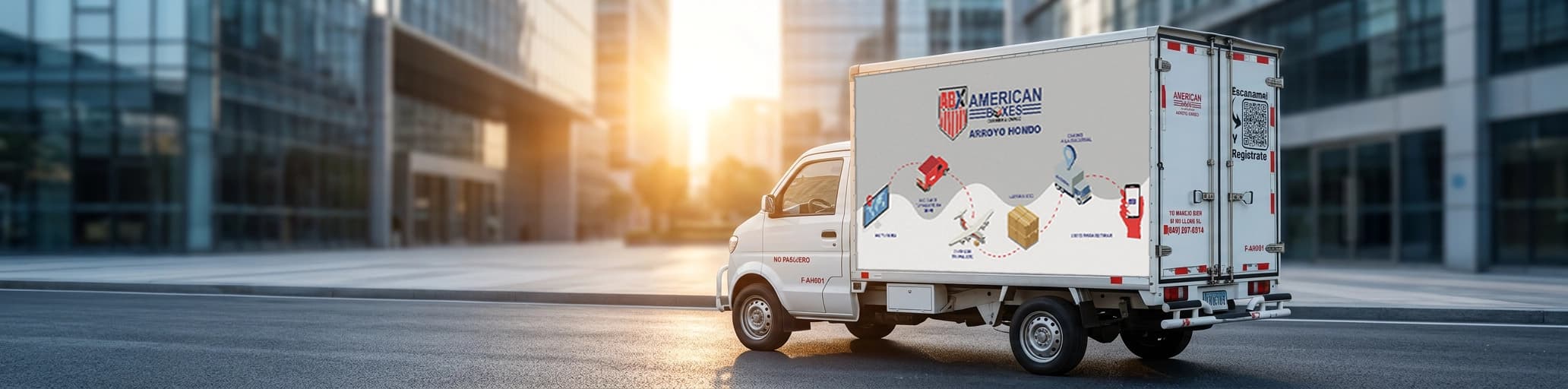 Full wrap vehicular ABX American Boxes Courier Santo Domingo — Rosario Graphics